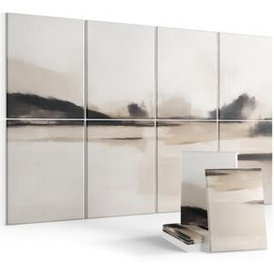 Wall Art Acoustic Panels 35X24  Sound Absorbing Decor 8-Pack - Misty Reflections